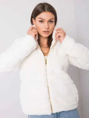 Sublevel ecru fur jacket without hood.