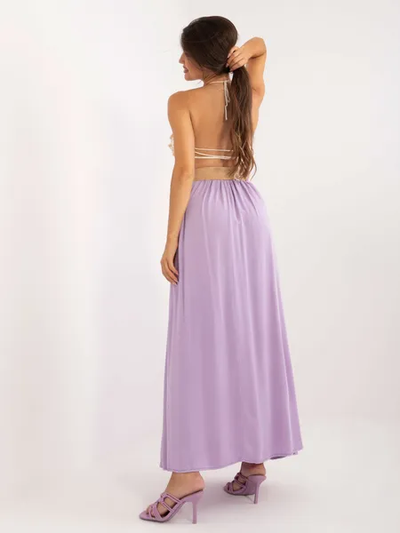 Women's light purple flared skirt