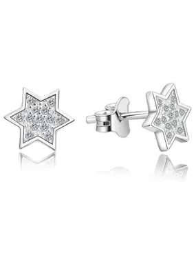 Silver star earrings AGUP2241