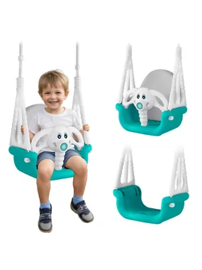 Turquoise 3in1 Ricokids bucket swing