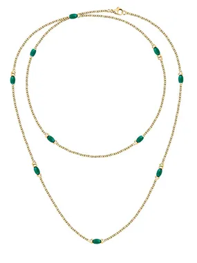 Colori SAXQ01 Double Gold Plated Beaded Necklace