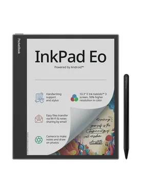 Ebook PocketBook InkPad Eo 10,3” E-Ink Kaleido 3 64GB WI-FI miglas pelēks
