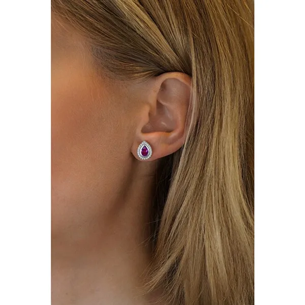 Luxury drop earrings with natural amethyst FWE9395AM