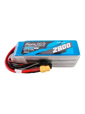 Gens ace G-Tech 2800mAh 22.2V 60C 6S1P Lipo Battery Pack with XT60 plug