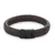 Herringbone Brown Black Leather Bracelet RR-M0023-B