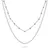 Fashion Double Silver Necklace NCL103W