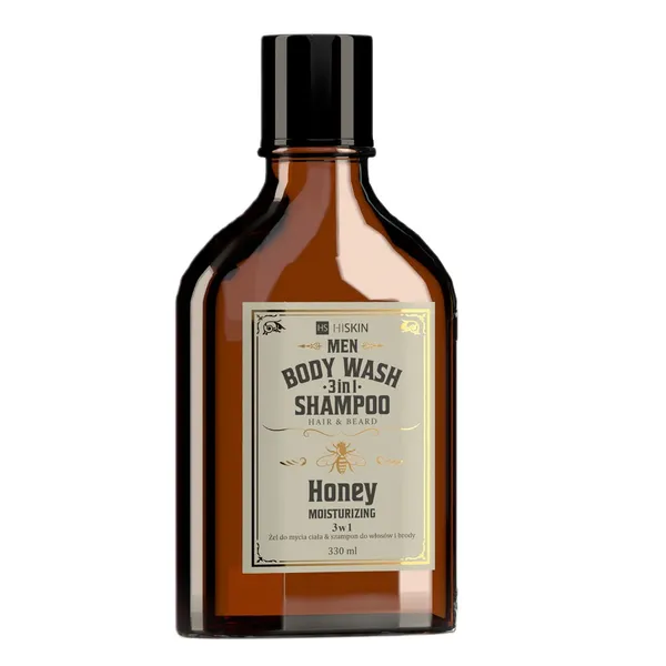 Men Whisky Body Wash and Shampoo for Hair and Beard 3in1 Honey 330ml