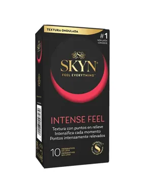 SKYN - INTENSE FEEL TEXTURED CONDOM WITH WAVY DESIGN 10 UNITS