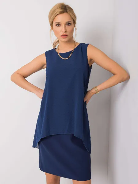 Women's dark blue dress.