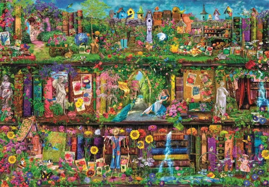 Puzzles 6000 elements Garden Shelf