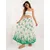 Women's white and green Ruffle skirt