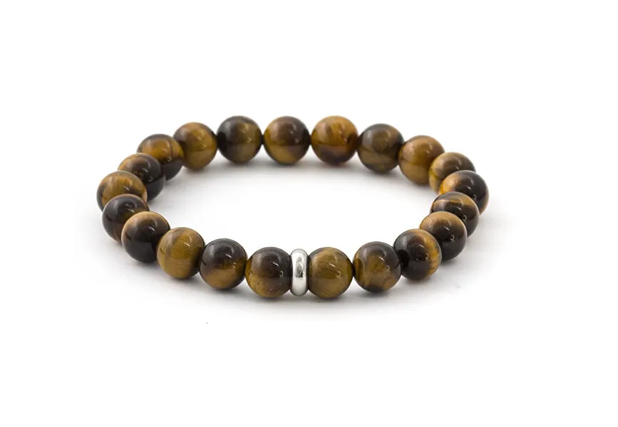 Tiger eye bead bracelet MINK110 / 17