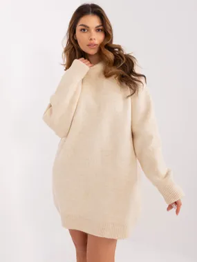 Women's light beige knit dress