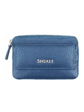 Leather mini wallet-key ring