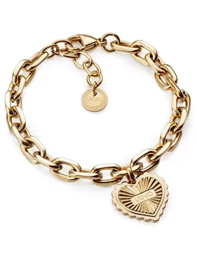 Beautiful Gold Plated Heart Bracelet Fashion LJ2219