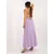 Women's light purple flared skirt