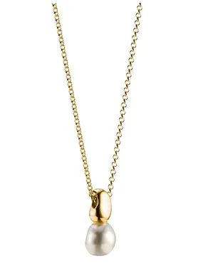 Thomas Sabo KE2318-430-14-L45V Necklace with pearls-Pendant Natural Beauty Gold-Plated Ladies