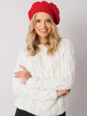 Women's red Beanie hat winter