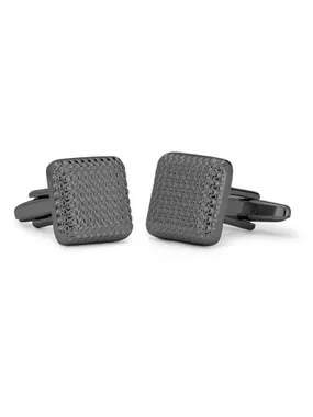 Modern black cufflinks