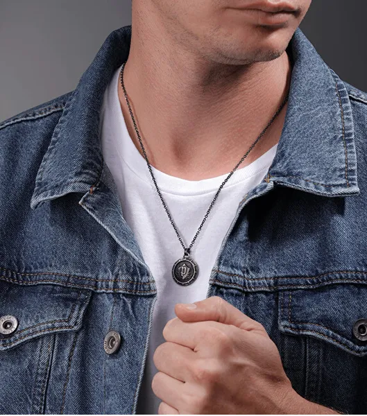 Fashion men's necklace Crest PEAGN0023301