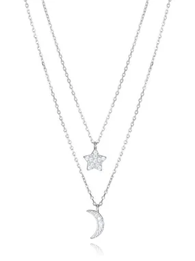 Double silver necklace Star and Moon Trend 13203C000-30