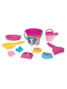 Big sand set with IML 10 pieces pink