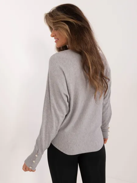 Women's gray oversized sweater