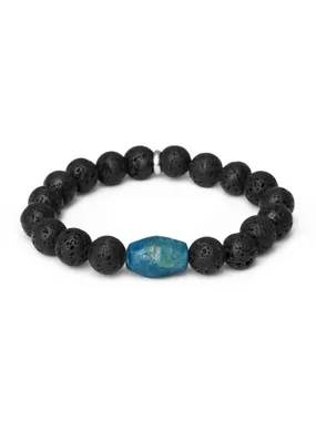Lava stone and apatite bead bracelet MINK161/20