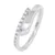 Gentle ladies' ring made of white gold with crystals 229 001 00857 07