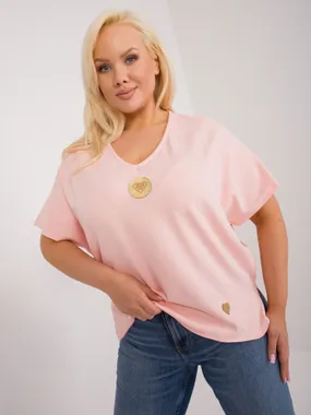 Women's peach plus size blouse