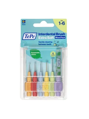 Extra Soft interdental brushes starter set 6 pcs