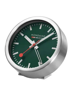 Mondaine A997.MCAL.66SBV.1 Forest Green Mini Wall Clock Table Clock & Alarm Clock 12,5 cm