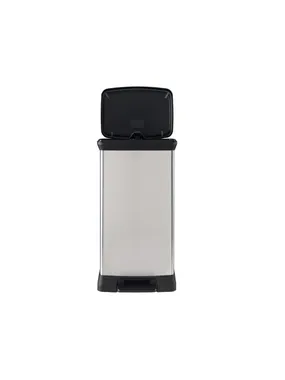 Curver 50L metalized waste bin with pedal