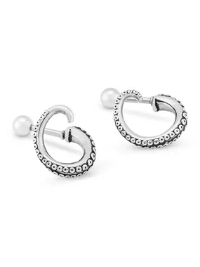 Unusual steel earrings Tentacle KS-153