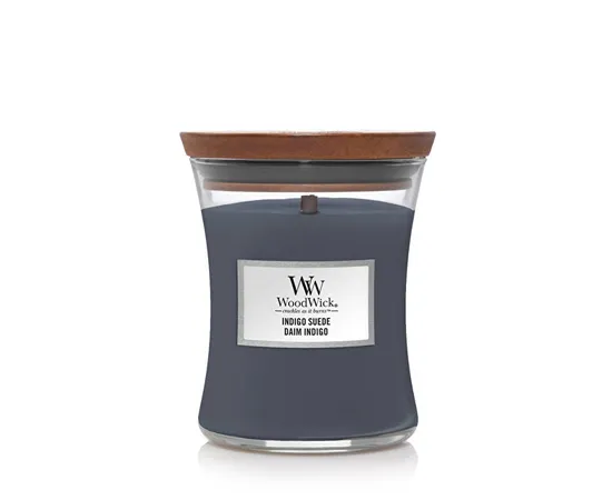 Scented candle vase medium Indigo Suede 275 g