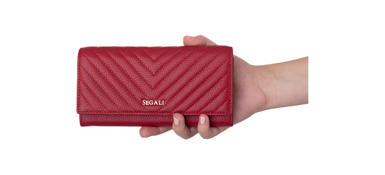 Women's leather wallet 50511 red