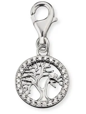 Silver pendant for Tree of Life bracelet with zircons ERC-LILTREE-ZI