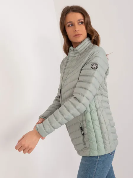 Women's pistachio mid-season jacket