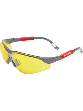 Safety glasses, yellow, regulated, mechanical resistance "f", CE, lahti