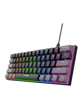 Trust GXT 867 Acira tastatūra Gaming USB QWERTZ vācu melns, pelēks