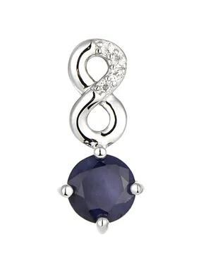 Beautiful silver necklace with sapphire SP08339B (chain, pendant)