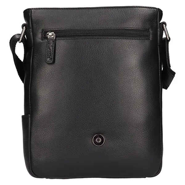 Men's leather crossbody bag LG-655 BLK