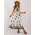 Women's white and black dress with a print