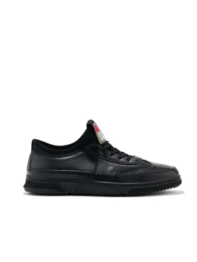 Black men's sports lace-up shoes