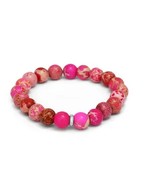 Pink Regalite Bead Bracelet MINK167/17