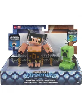 Figures Minecraft Legends Creeper vs Piglin