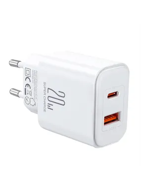 Charger Flash Joyroom JR-TCF05, (EU) 20W A+C (white)