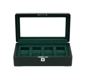 Rothenschild RS-3420-4-BL-GRE Watch Box Black [4] with green velvet
