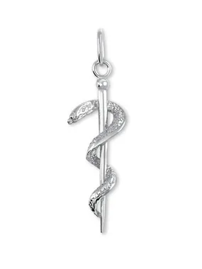 White gold pendant Aesculapian staff 241 001 00775 0700000