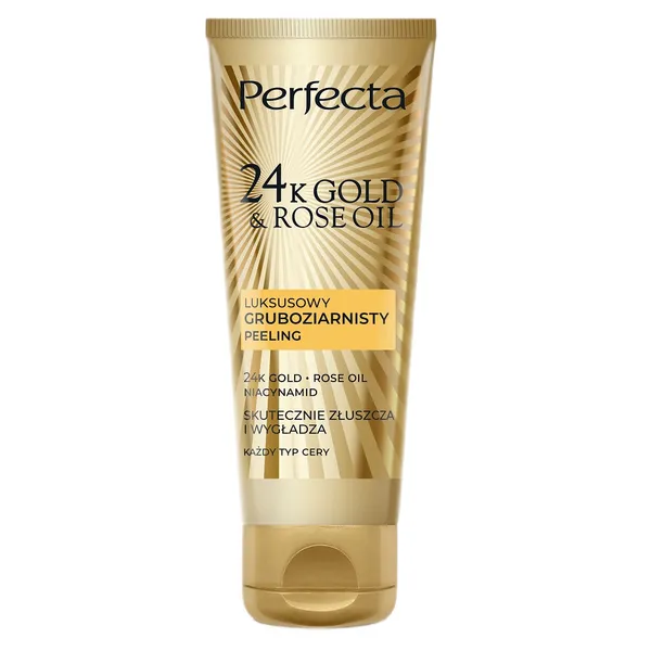 24K Gold & Rose Oil luxurious coarse-grained face scrub 75g